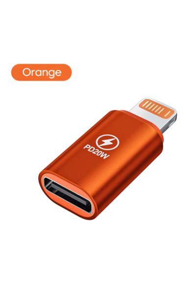 Choice 1Pcs Orange 1-4Pcs PD20W USB Type C To Lightning OTG Adapter for iOS Lightning Male to Type C Female