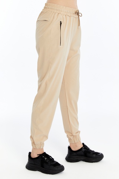 OXVİN Women's Elastic Leg, Hidden Zipper Pocket, Jogger Tracksuit Parachute Fabric Trousers (Bol Kalip)