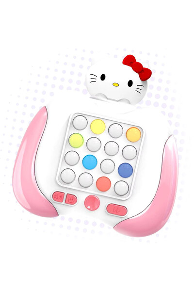 OEM Joc interactiv POPIT Consola, antistres, cu sunete, 16 butoane si lumini RGB, 7 moduri de joc, Hello