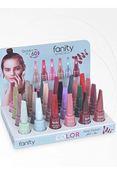 fanity مجموعة طلاء أظافر فانيتي مع 24 قطعة متعددة الألوان