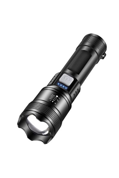 OEM Rechargeable USB Flashlight, XY-818, Battery Indicator, Slider Zoom, 1200 Lumens