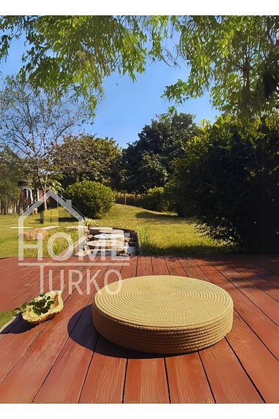 HomeTurko Μαξιλάρι διαλογισμού από γιούτα μαξιλάρι σαλονιού διπλής όψης Αίθριο Μπαλκόνι Βεράντα Μαξιλάρι πικνίκ