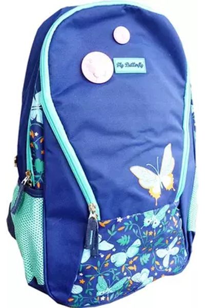 PIGNA Ghiozdan Scolar Fluturi 48cm Albastru