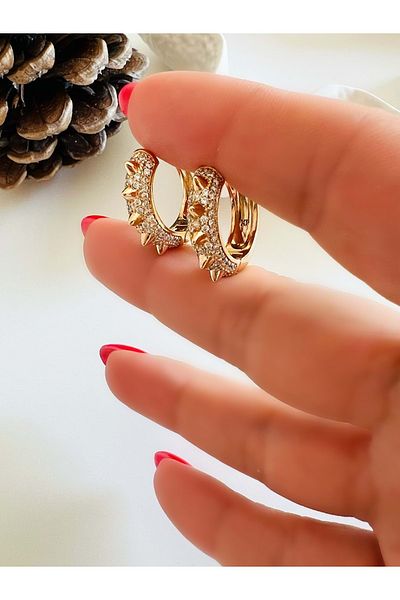 ACAR TAKI Xuping Zircon Stone Nail Model Earrings-Rose Acr4771