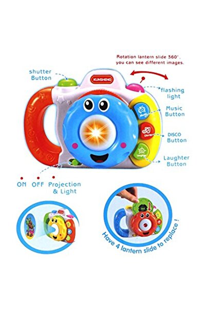 OEM Aparat foto cu lumini si proiectie, Jucarie pentru bebelusi