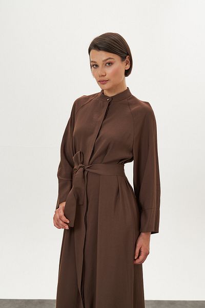 Mevra Ferace Dress Bitter Brown