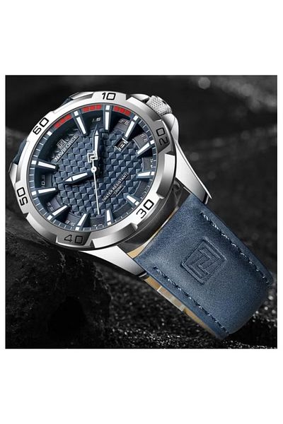 Naviforce Leather Strap Sports Design Analog Wrist Watch For Men