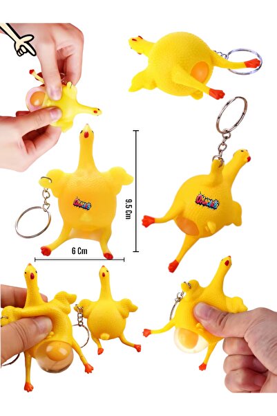 tmtoysandmore Yumurtlayan Tavuk (4 ADET BİRDEN) Fufu Squishy Stres Giderici A...