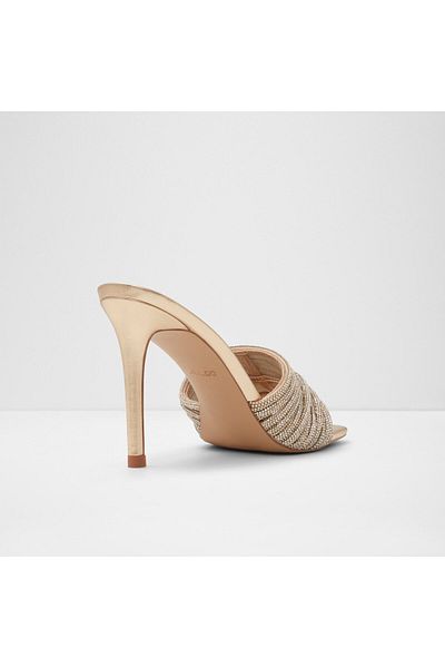 Aldo Marielle - Gold Color Women's Heeled Evening Dress Slippers