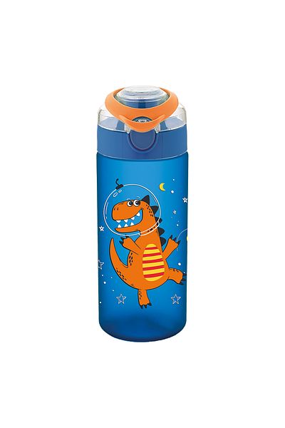Polin Soft Touch Tritan Patterned Children's Water Bottle 500ml (Comfortable Drinking Without Straw)