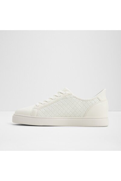 Aldo Easyin - Women's Faux Leather White Flat Lace-Up Sneakers with Modern Design