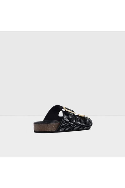 Aldo Elaina-Tr - Genuine Leather Black Women's Slippers
