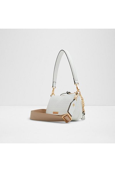 Aldo Everyday - Geantă de damă din piele artificială, albă, cu fermoar în sus, de dimensiuni mici