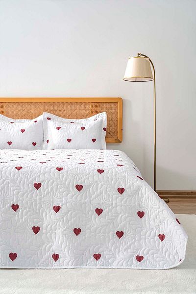 Rivaİstanbul Lovely Double Bed Cover Set 3 Piece Sleep & Dowry Set
