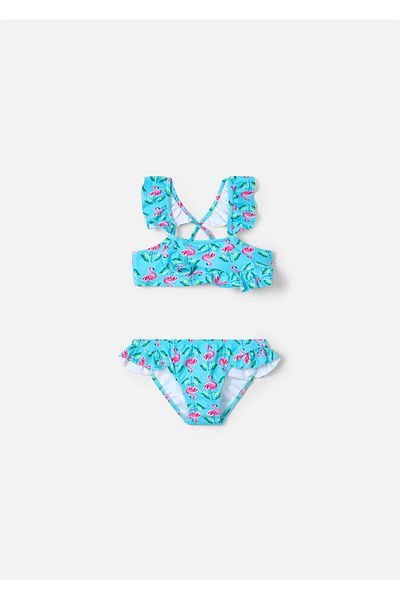 MAYORAL Girl's Ruffle Bikini Set Turquoise 3714