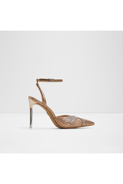 Aldo Dunmere - Pantofi cu toc stiletto bej textil pentru femei