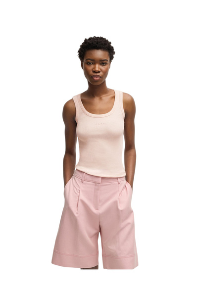 BOSS Women's Thick Strap Round Neck Sleeveless Logo Pink Undershirt 50504245-690