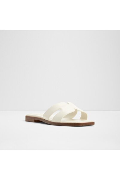 Aldo Itsandal - Women's Genuine Leather White Flat Slippers
