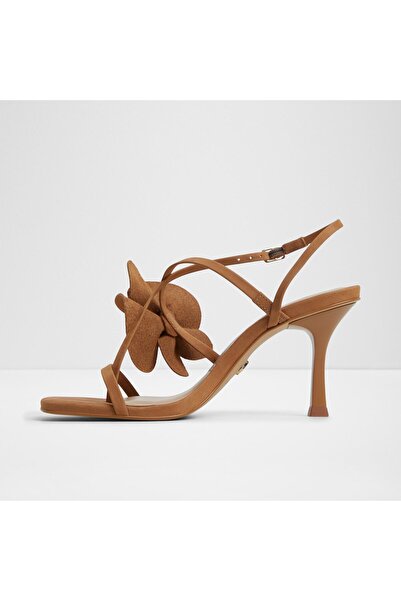 Aldo SANDFLOWER - Дамски сандали от естествена кожа, светлокафяви, на висок ток