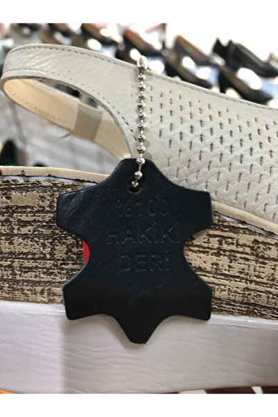 Brs Genuine Leather Open Back Wedge Heel Sandals