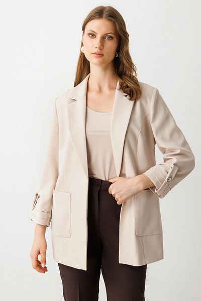 Ekol Bag Pocket Sleeve Fold Jacket Stone
