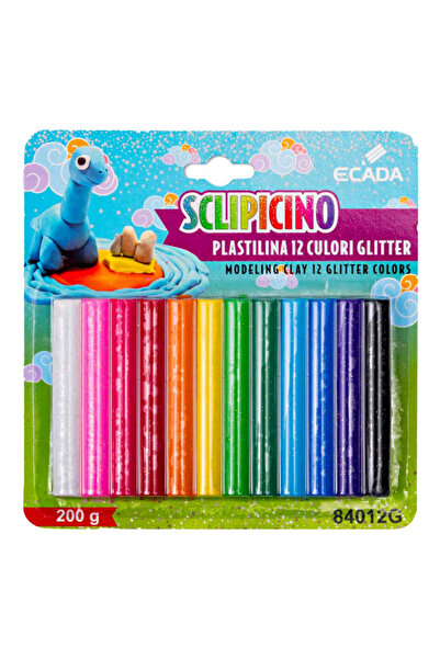 Ecada Plastilina 12 culori Glitter