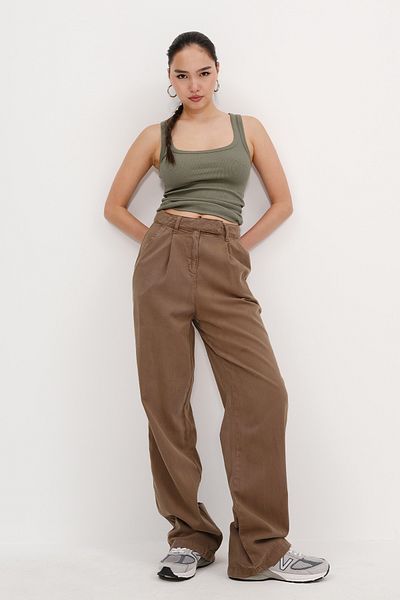 Addax Wide Leg Trousers with Velcro Closure Pn5433-Pnf