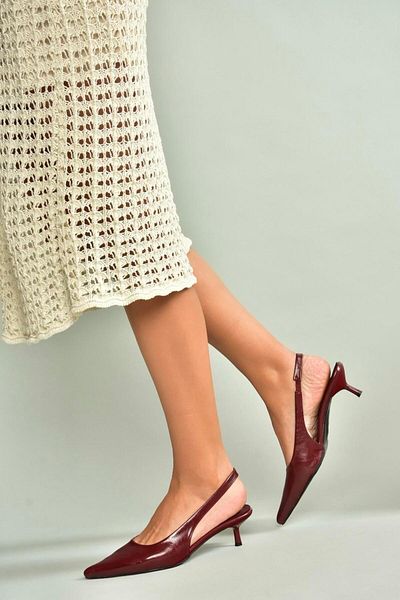Fox Shoes U518439809 Burgundy Low Heeled Women's Shoes