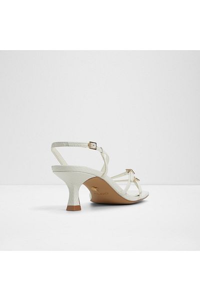 Aldo Harlie - Women's Faux Leather White Thin Heeled Sandals