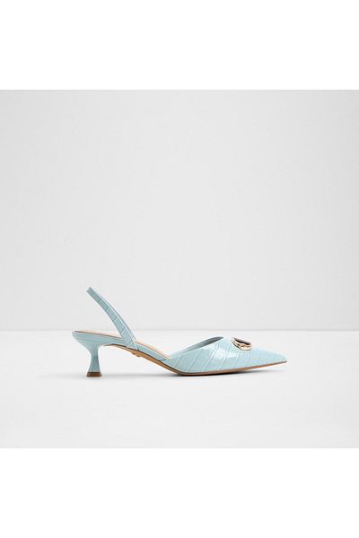 Aldo DELICATE - Pantofi de damă din piele artificială albastră cu toc mic