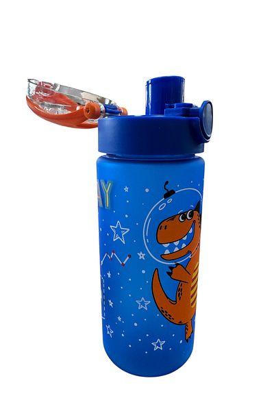 Polin Soft Touch Tritan Patterned Children's Water Bottle 500ml (Comfortable Drinking Without Straw)