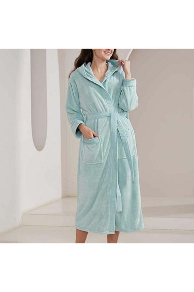 REEFI Turquoise Modern Robe with A Cab