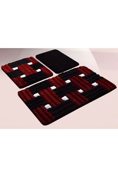 Chilai Home Covorase de baie set 3, 60x100cm - 50x60cm - 40x60cm Anti-bacterian