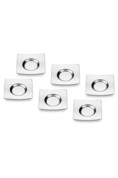 Jumbo Juno 6'lı Çelik Çay Tabağı