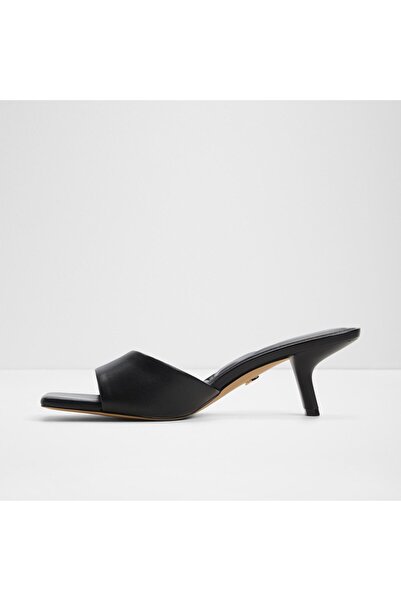 Aldo ENCHANTING - Kadın Suni Deri Siyah İnce Topuk Bağcıksız Topuklu Terlik