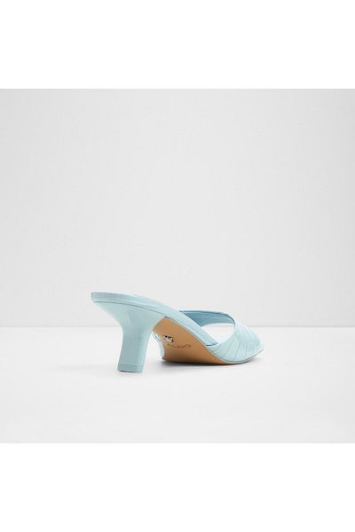 Aldo ENCHANTING - Papuci de damă din piele artificială albastră cu toc subțire fără șireturi