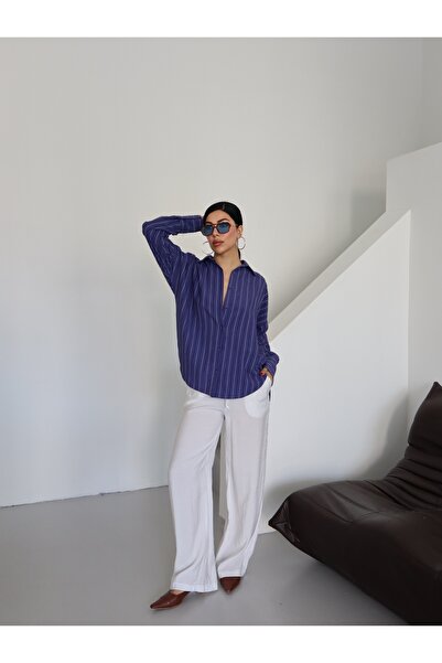 Fashionbox Смугаста сорочка з зручним кроєм