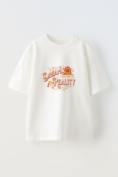 Anetos Tricou Floral Dreams Realıty Front cu imprimeu Cotton White supradimensionat