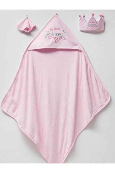 Babyline Aş Baby Girl Princess Crown Towel Set