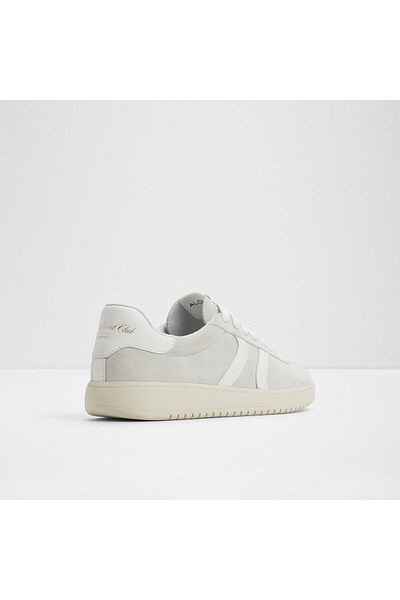 Aldo CHICSNEAKER - Pantofi de damă din piele naturală, gri deschis, cu șireturi, cu talpă din cauciuc