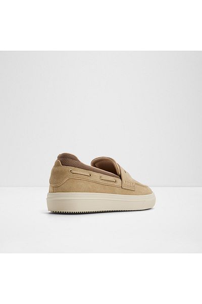 Aldo Seafarer - Мъжки маратонки от естествена кожа в бежов цвят с модерен дизайн