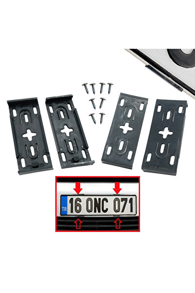 Mega Oto Market Yeni Nesil Geçmeli Çerçevesiz Plakalık 2’li Takım