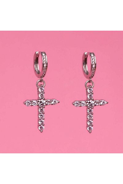 ohmygod jewelry Cercei Argint Cruce – Cross Myheart