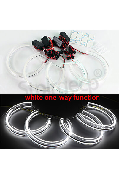 Choice4 131mm x2 146mm x2 only white Crystal LED Angel Eyes For BMW E46 M3 E3...
