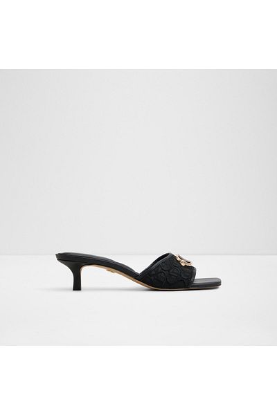 Aldo Coteazur - Women's Textile Other Black Tiny Heel Laceless Heeled Sandals