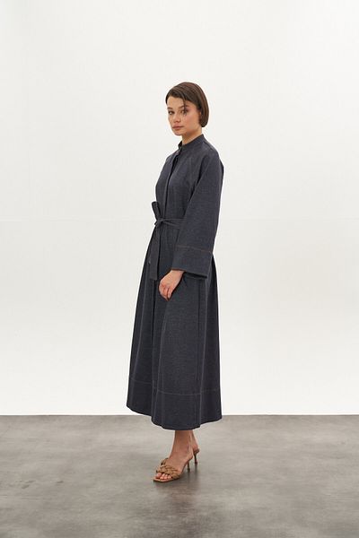 Mevra Ferace Denim Dress Dark Blue