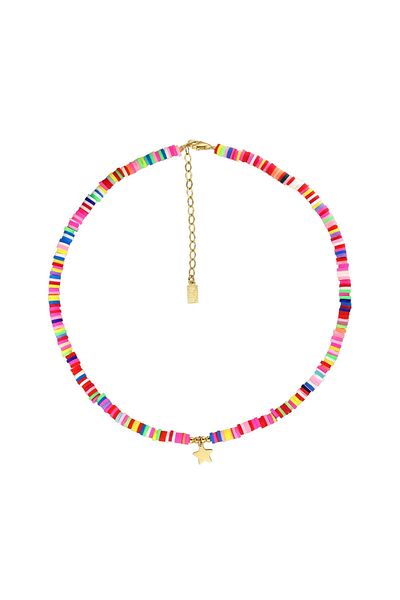 ohmygod jewelry Colier Stea cu Accesorii din Argint Placat cu Aur, 35 cm - Antigua