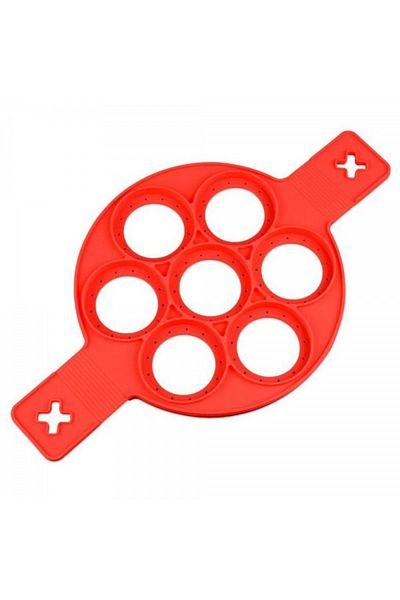 zola Silicone mold, for American pancakes, eggs or omelets, diameter 23 cm, circle diameter 7 cm