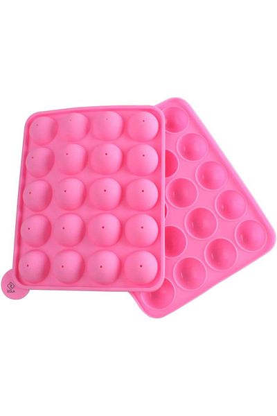 zola Silicone mold for Cake Pops and chocolate candies, 20 balls, silicone, 20x18 cm, pink