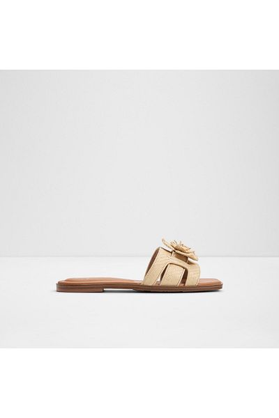 Aldo Seaflower - Women's Textile Light Beige Flat Laceless Flat Sandals